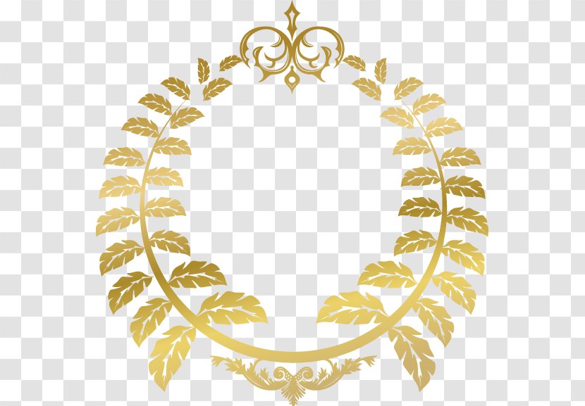 Hand-painted Gold Leaf Circle Pattern - Symmetry Transparent PNG