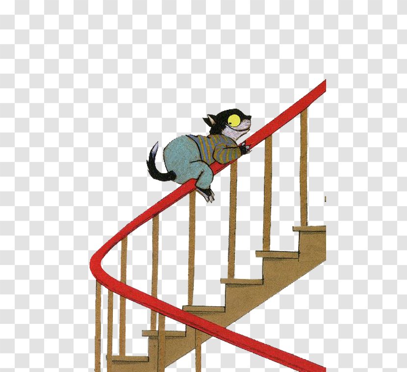 Germany Illustrator Childrens Literature Peter Hammer Verlag Illustration - Slippery Stairs Cat Transparent PNG