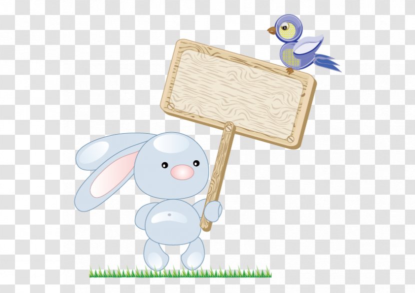 Panel Cartoon - Yellow - Vector Bunny Placards Transparent PNG