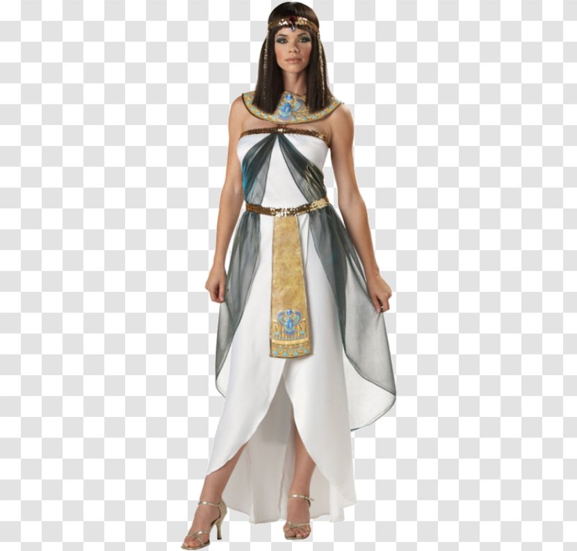 Cleopatra Ancient Egypt Clothing Dress - Neck Transparent PNG