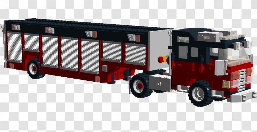 Fire Engine Car Department Motor Vehicle Toy - Emergency - Lego Truck Transparent PNG