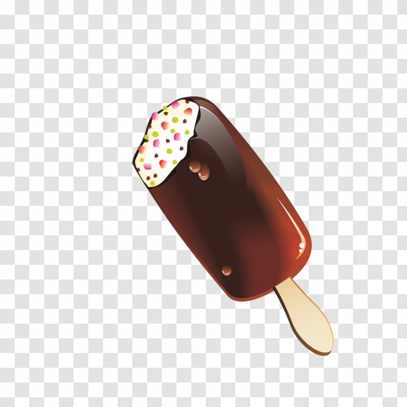 Chocolate Ice Cream Wagashi Dessert - Vector Transparent PNG