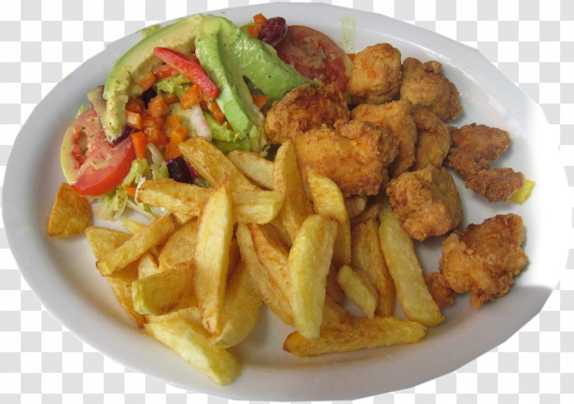 French Fries Chicken And Chips Potato Wedges Food Home - Vegetarian Cuisine - Side Dish Transparent PNG