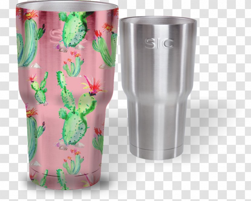 Glass Cup Pattern - Flowerpot - Watercolor Cactus Transparent PNG