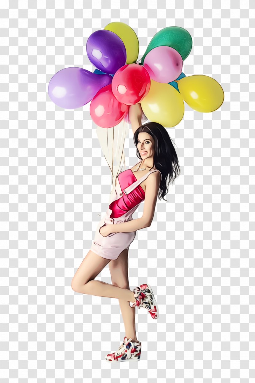 Balloon Pink Party Supply Happy Fun - Wheel - Photo Shoot Transparent PNG