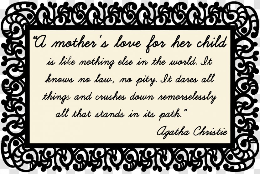 Mother's Day Child Quotation Wisdom - Black Transparent PNG