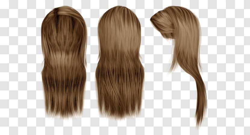 Long Hair Wig - Human Color Transparent PNG