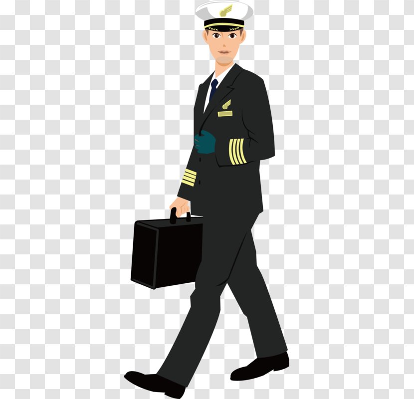 Aircraft Pilot In Command Airplane Flight Attendant Aviation - Airline - Police Cartoon Human Behavior Transparent PNG