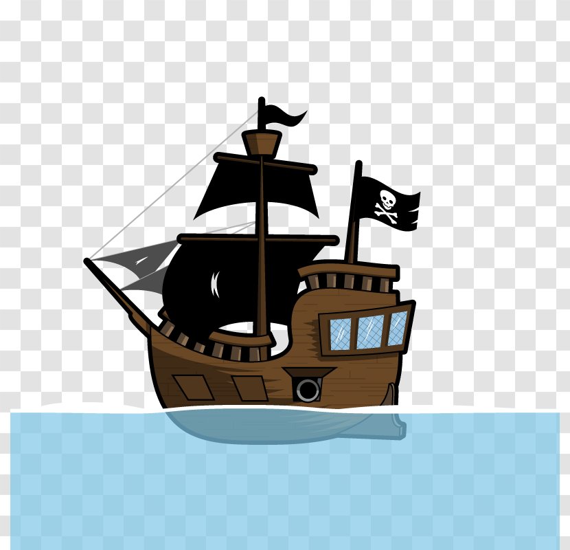 Caravel Pirate Ship 2D Computer Graphics Animation - Vehicle Transparent PNG