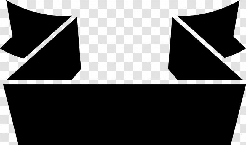 Black Ribbon Banner - Triangle Transparent PNG