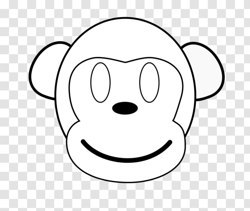 Smiley Snout Black And White Clip Art - Cartoon Transparent PNG