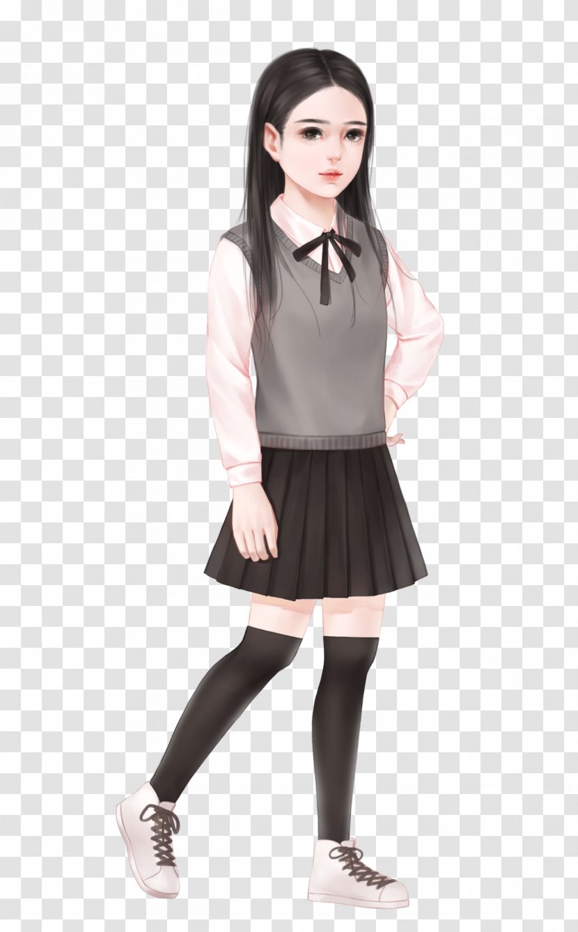 Student Estudante High School Secondary Education - Heart - Hand-painted Introverted Female Students Transparent PNG
