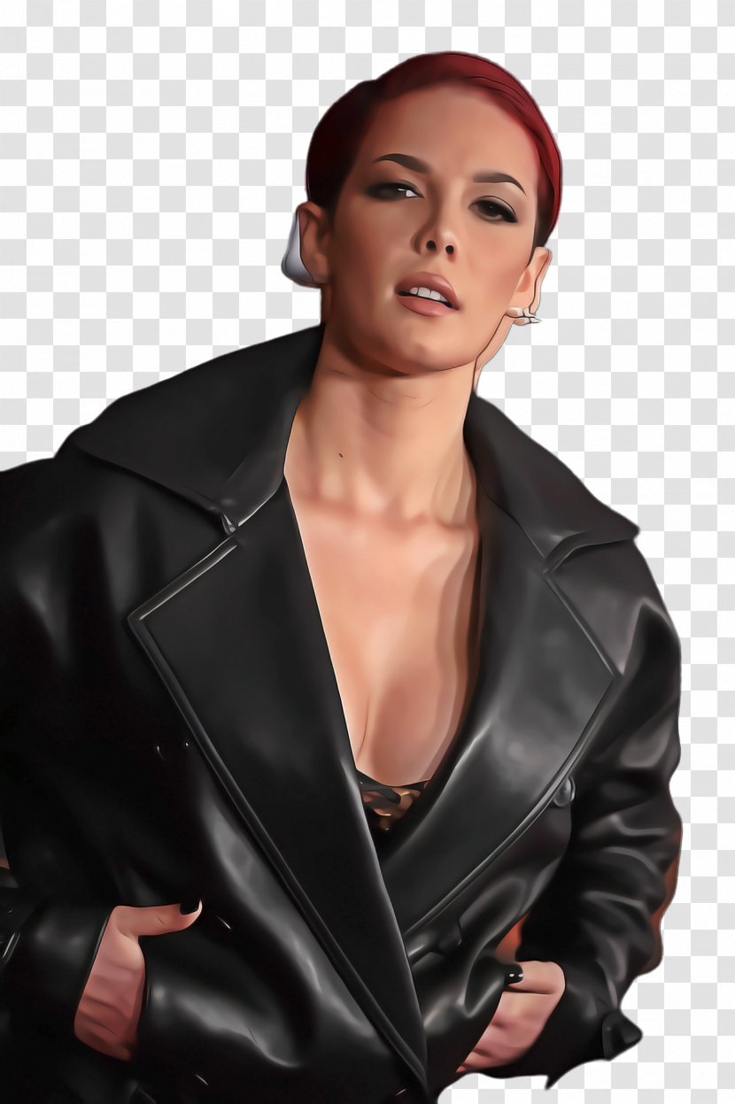 Leather Jacket Clothing Beauty - Top Material Property Transparent PNG