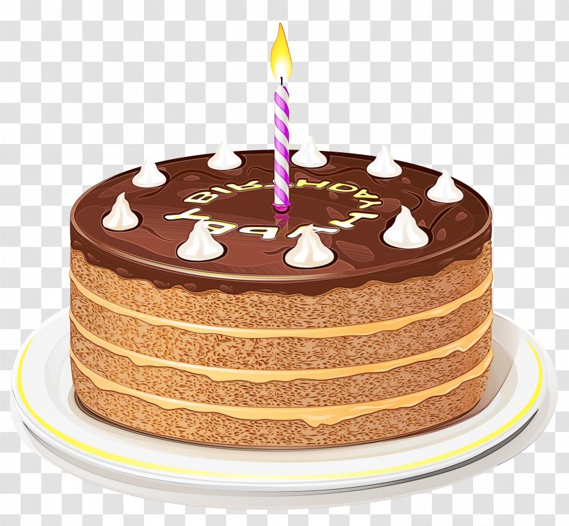 Cartoon Birthday Cake - Sugar Candle Transparent PNG