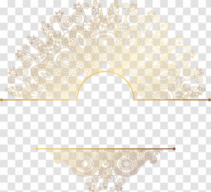 Pattern - Product - Hand Painted Gold Transparent PNG