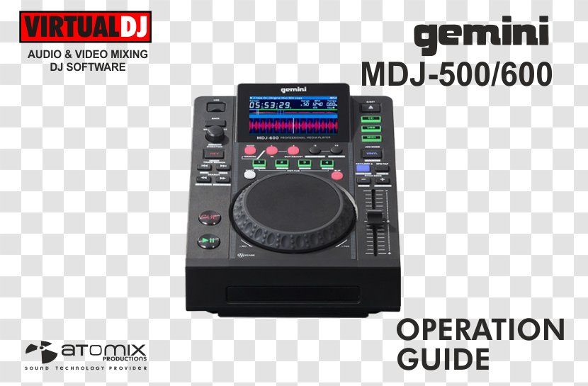 DJ Controller Disc Jockey Mixer Gemini Sound Products Virtual - Electronic Instrument - Dj Transparent PNG