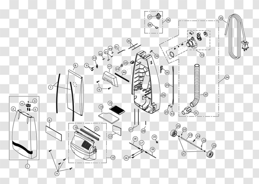 Vacuum Cleaner Wiring Diagram Schematic Miele - Electrolux Transparent PNG