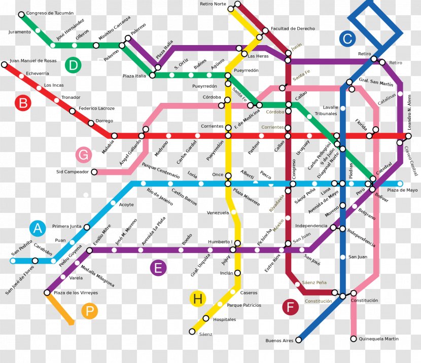 Buenos Aires Underground Rapid Transit Line B Santiago Metro Map - Travel Transparent PNG