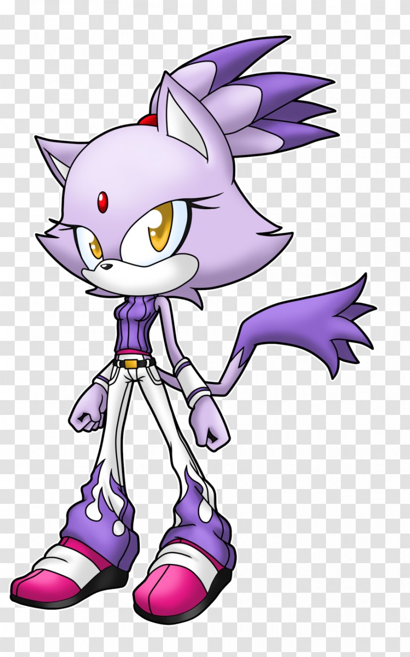 Blaze The Cat Sonic Hedgehog Burning Character - Silhouette Transparent PNG