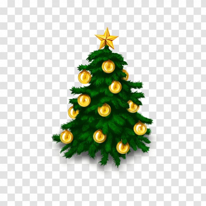 Christmas Tree Tree-topper Clip Art - Thumbnail Transparent PNG