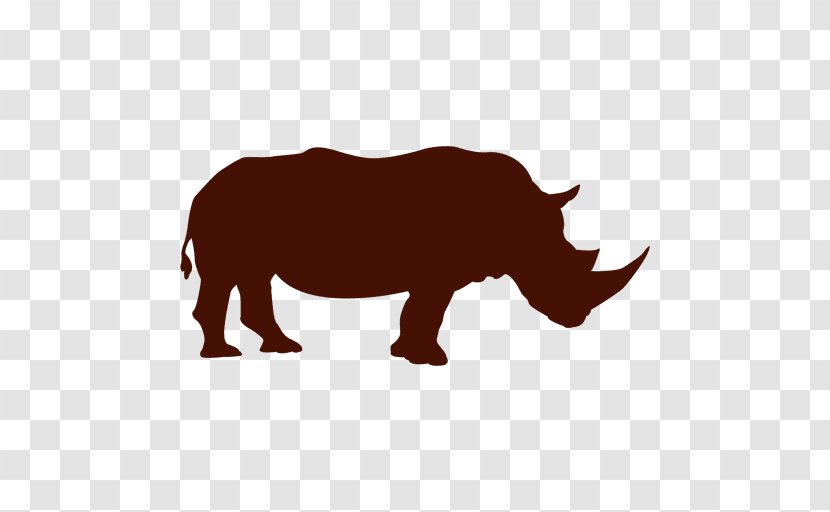 Black Rhinoceros Silhouette - CDs Transparent PNG