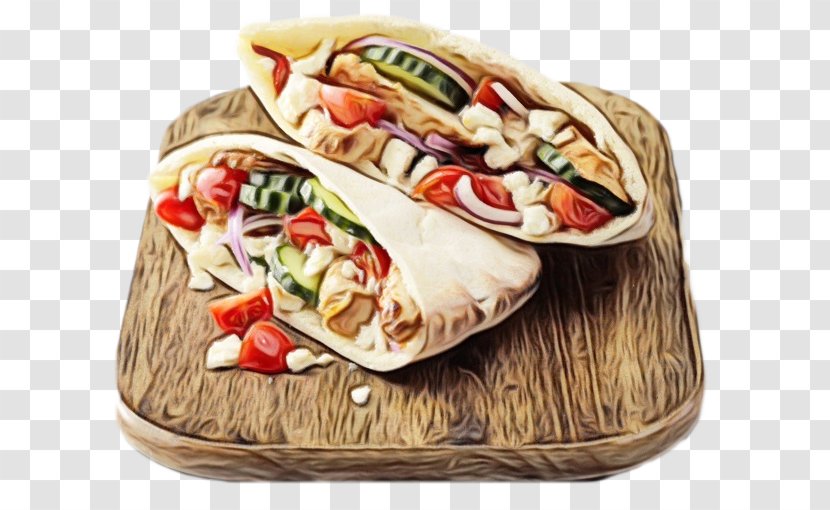 Food Sandwich Wrap Dish Cuisine Ingredient - Mission Burrito - Flatbread Fast Transparent PNG