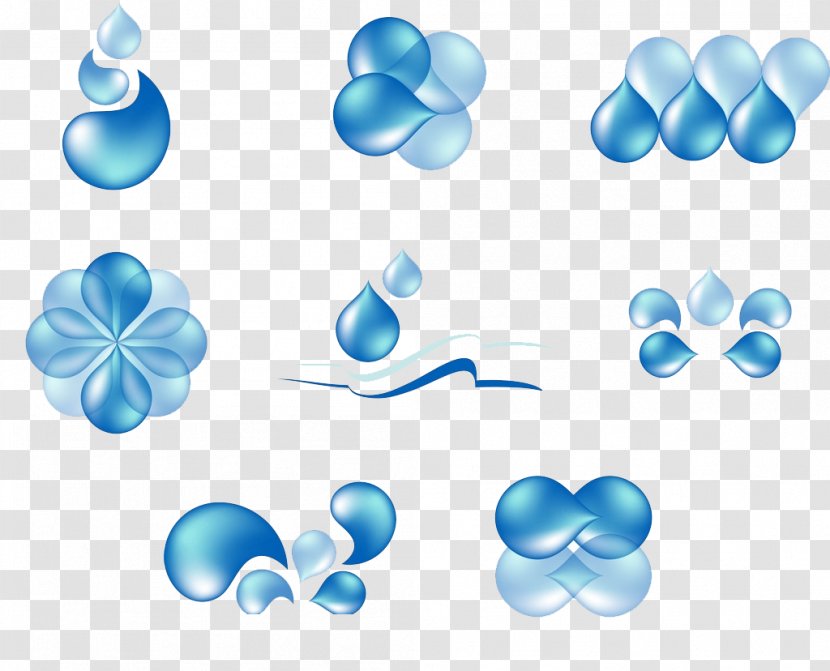 Logo Drop Water - Azure - Droplets Icon Collection Transparent PNG