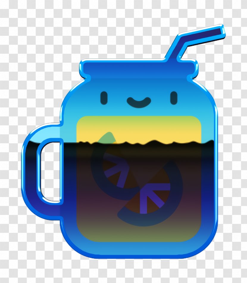 Summer Icon Iced Tea Tropical - Electric Blue Drinkware Transparent PNG