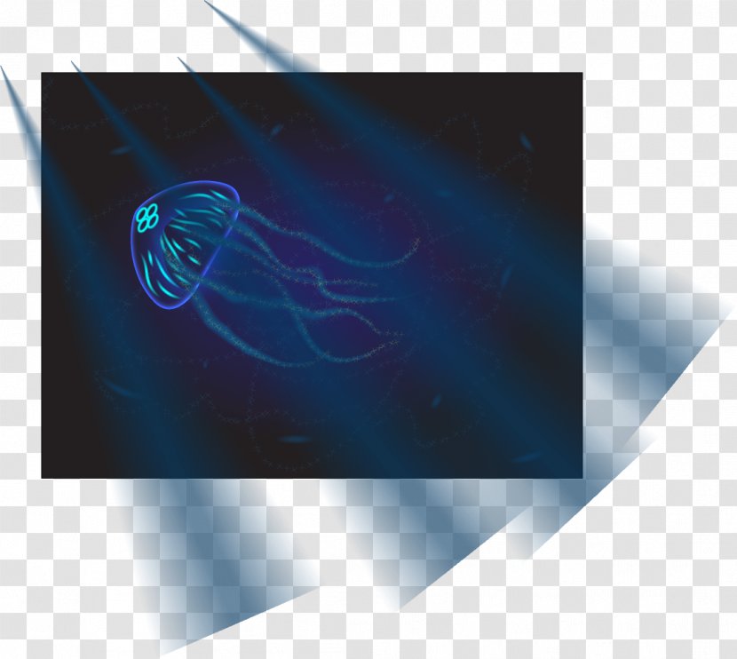 Desktop Wallpaper Computer Font - Blue - Jellyfish Transparent PNG