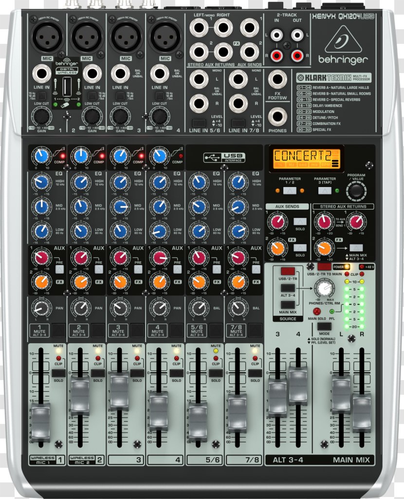 Microphone Audio Mixers Behringer Dynamic Range Compression - Tree - Mixer Transparent PNG