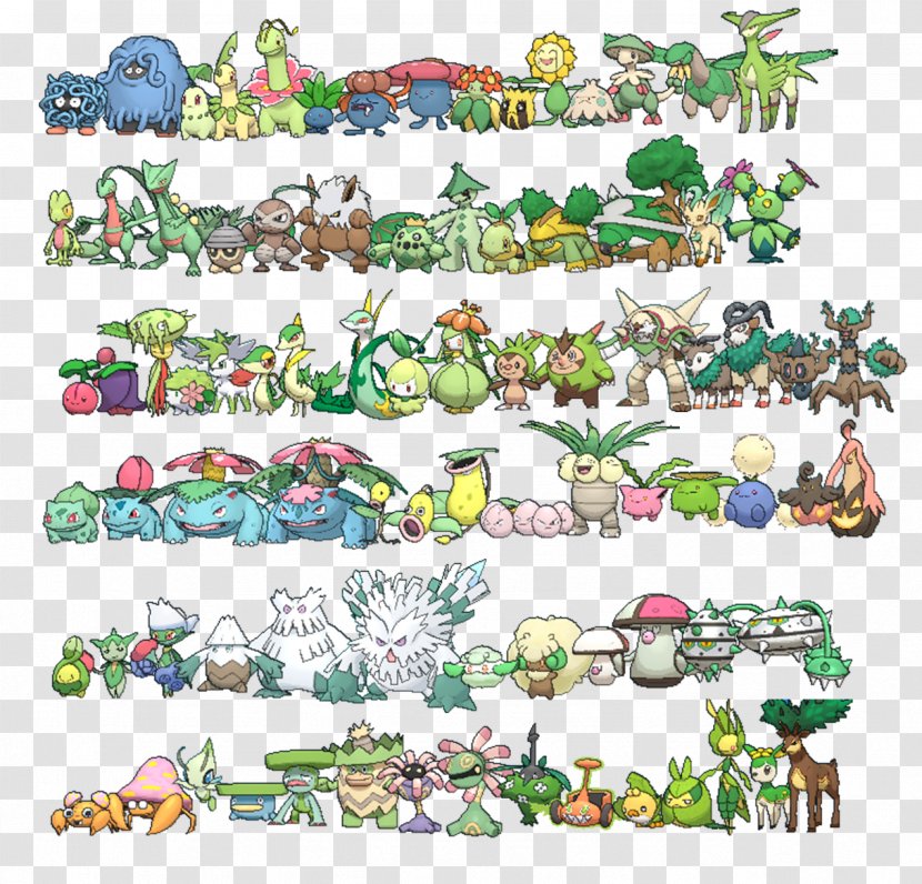 Pokémon Types Kanto Pansage - Cartoon - Pokemon Transparent PNG