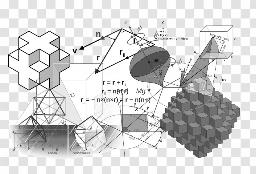 Mathematics Geometry Formula Trigonometry Cube Transparent PNG