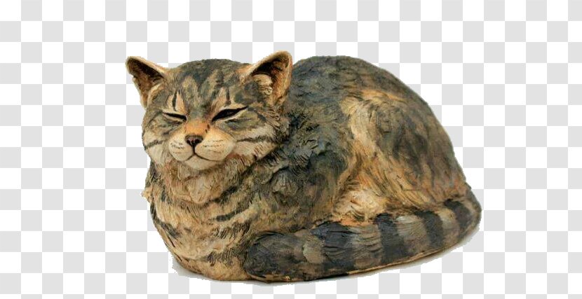 Cat Kitten Ceramic Sculpture Pottery - Carnivoran - Serene Transparent PNG