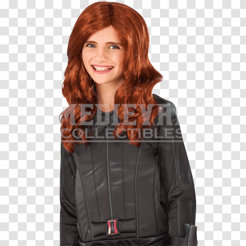 Black Widow Marvel Avengers Assemble Costume Wig Child - Flower Transparent PNG