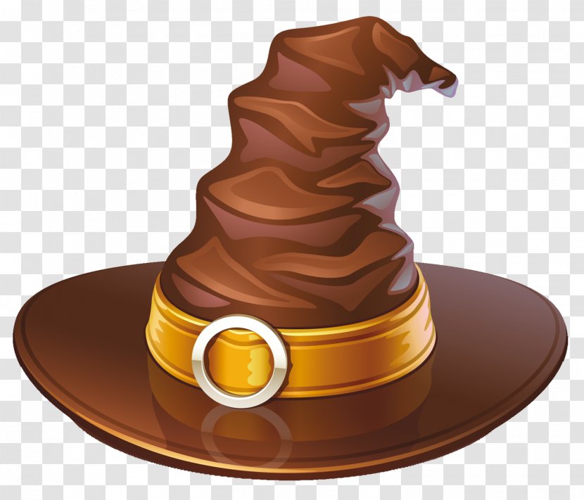 Witch Hat Halloween Clip Art - Brown Cliparts Transparent PNG