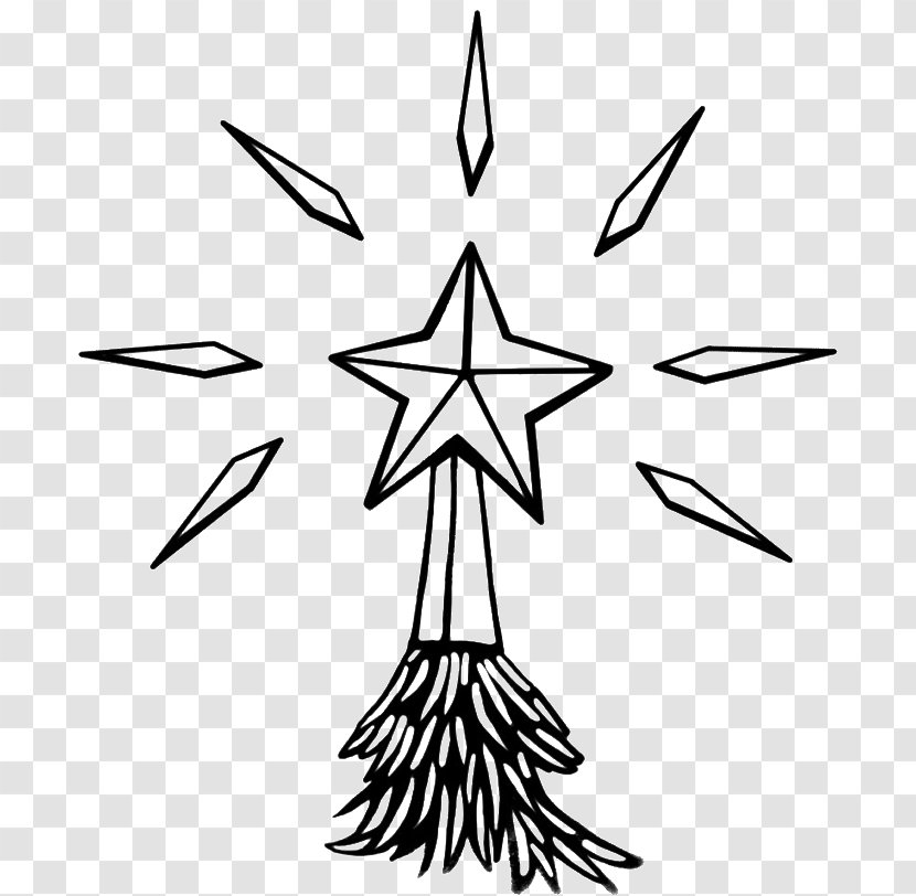 Star Of Bethlehem Christmas Tree Coloring Book Clip Art - Christianity - Horsehead Printing Transparent PNG