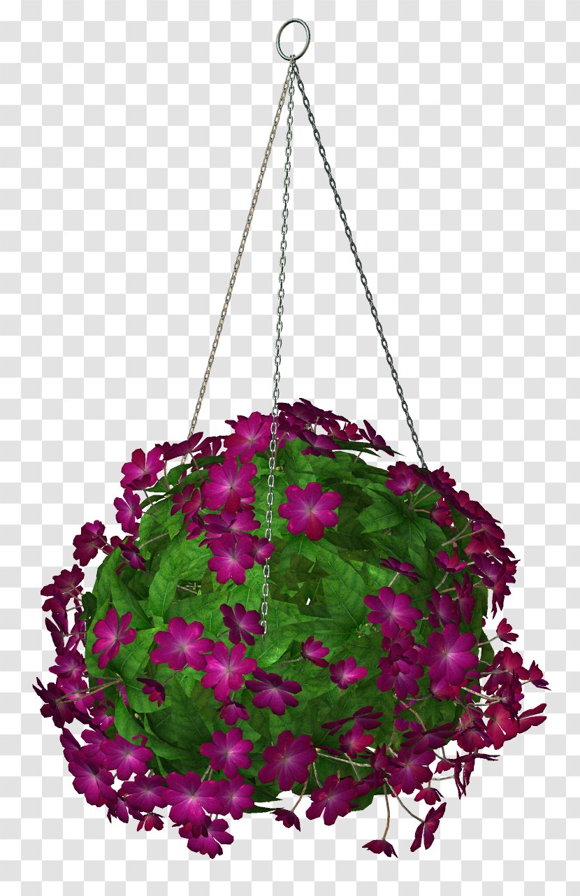 Flowers Heap - Flowerpot - Magenta Transparent PNG