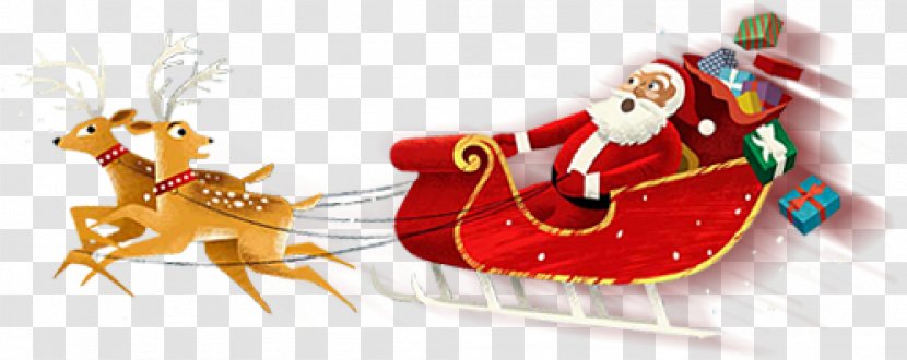 Pxe8re Noxebl Santa Claus Reindeer Sled Christmas - Gift - Pulling Gifts Elk Pattern Transparent PNG