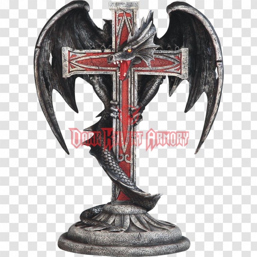 Dragon Fantasy Candlestick Polyresin - Gift - Gothic Cross Transparent PNG