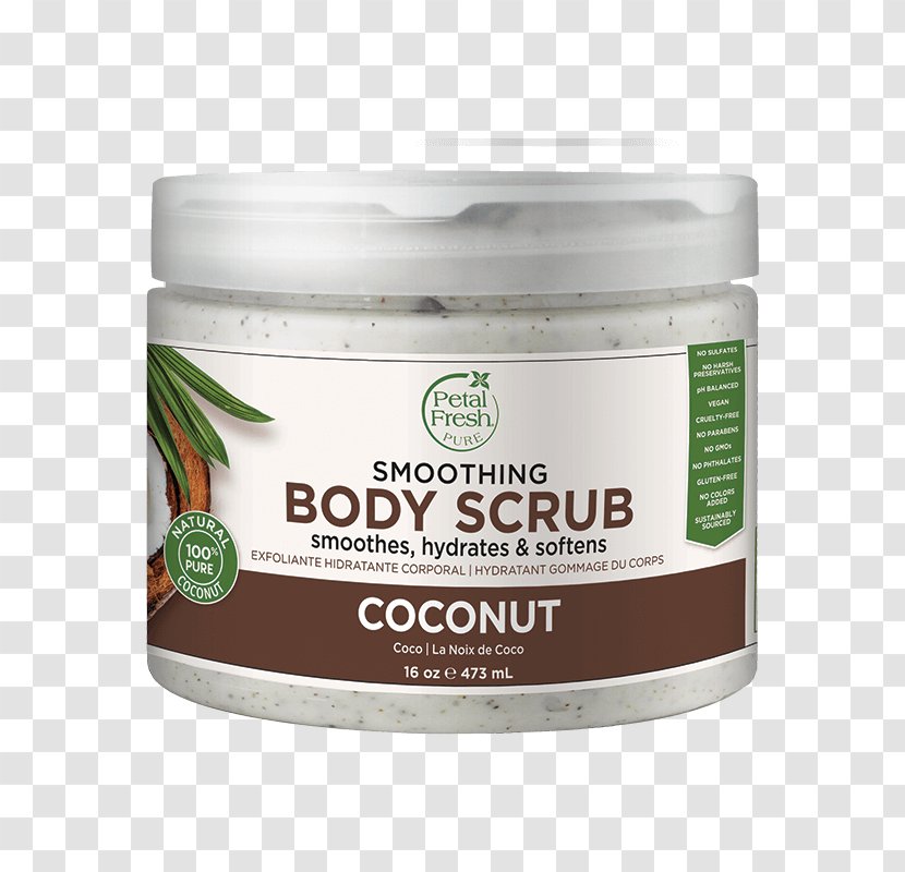 Coconut Oil Kiehl's Creme De Corps Moisturizer Food - Body Scrub Transparent PNG