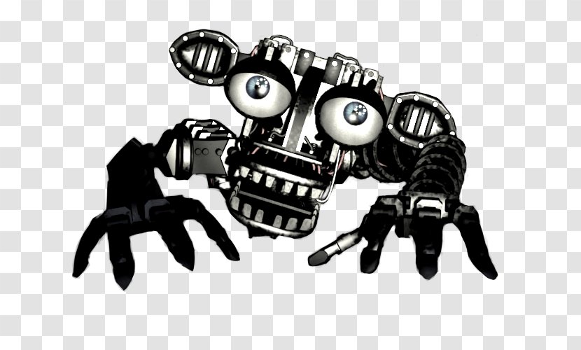 Five Nights At Freddy's 2 Endoskeleton Animatronics Jump Scare Exoskeleton - Skeleton - Black And White Transparent PNG