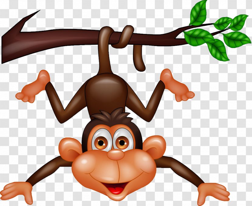 Monkey Royalty-free Clip Art - Human Behavior - The Little On Branches Transparent PNG