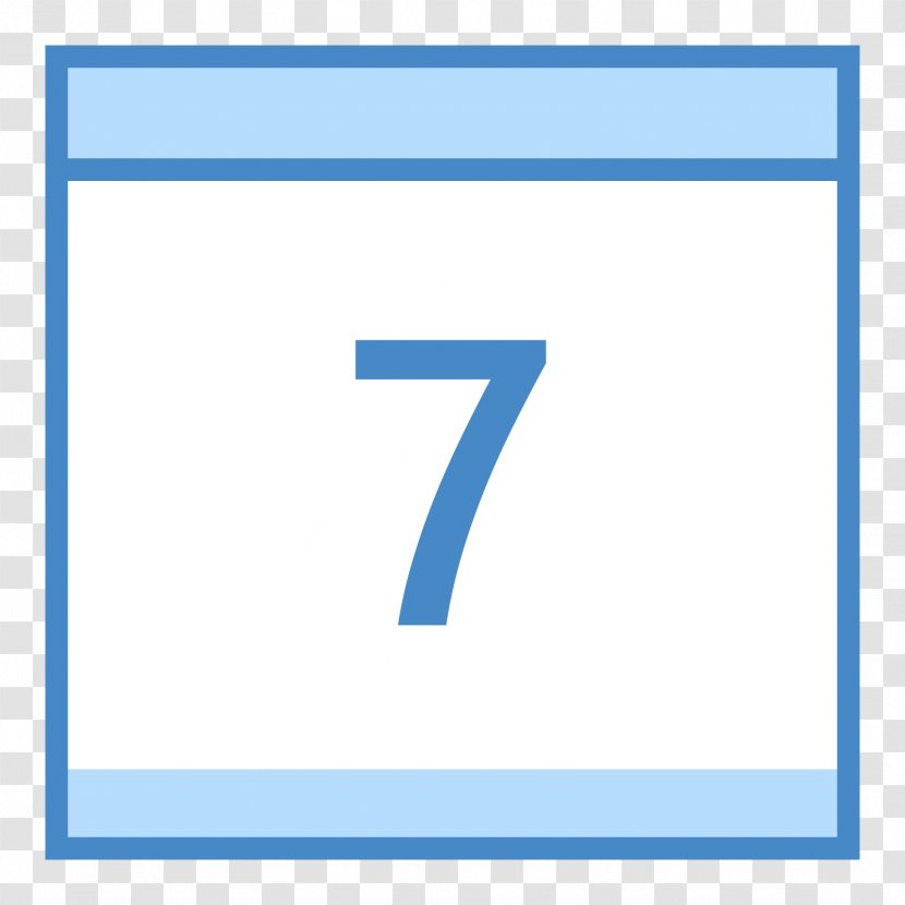 Calendar Spokane - 7 Number Transparent PNG
