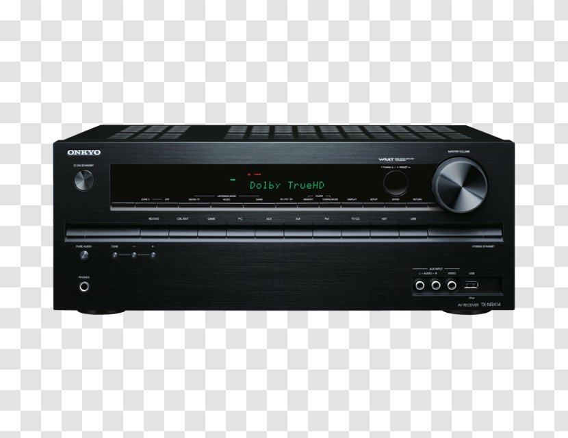 AV Receiver Onkyo TX-NR414 Home Theater Systems HT-RC460 - Audio Power Amplifier Transparent PNG