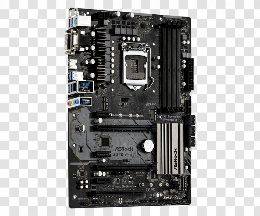 Intel ASRock Z370 EXTREME4 LGA 1151 Motherboard - Computer Case Transparent PNG