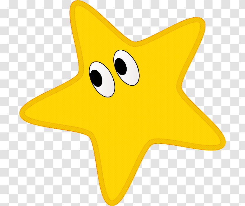 Yellow Star Icon Smiley Transparent PNG