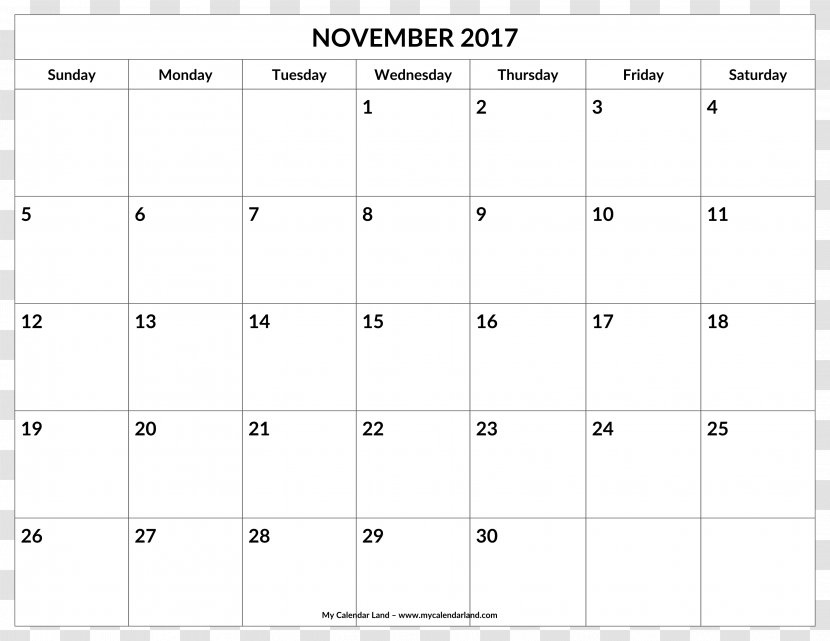 Calendar 0 November 1 Alphabet - Holiday Transparent PNG