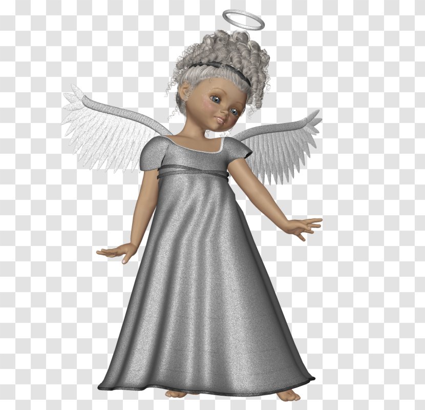 3D Computer Graphics Angel Modeling - Heart - Cute With Silver Dress Picture Transparent PNG