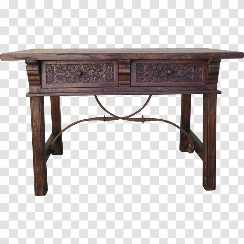 Writing Table Antique Desk Drawer - Furniture Transparent PNG