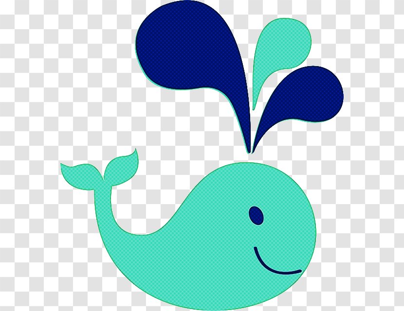 Clip Art Turquoise Aqua Marine Mammal Whale - Symbol Line Transparent PNG